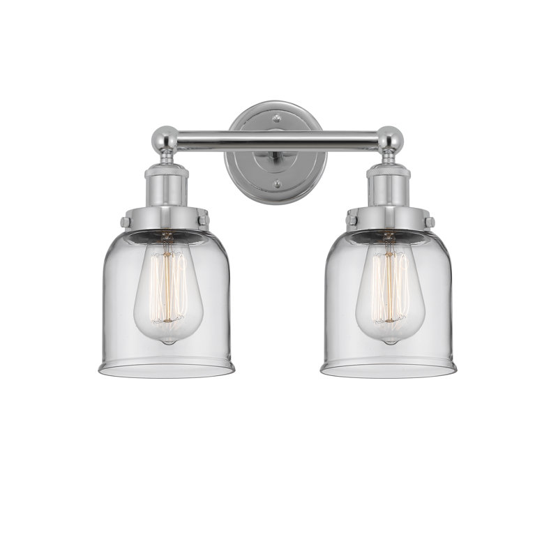 Éclairage pour meuble-lavabo à 2 lumières à intensité variable Corralitos, Fumée, Chrome poli