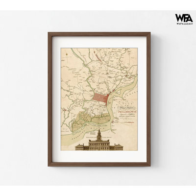 Plan Of Philadelphia And Its Environs 1777, Philadelphia Wall Art, United States Geography Poster, Classroom Decor, Library Wall Art