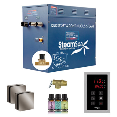 Oasis Series 10.5KW Steam Bath Generator With Continuous Steam Plus Easy Touch Pad And Auto Drain