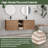 60'' Double Bathroom Vanity with Ceramic Top-1900617049