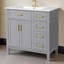 Meuble-lavabo moderne 36 po avec lavabo en céramique, portes à fermeture douce, 4 tiroirs pour le rangement