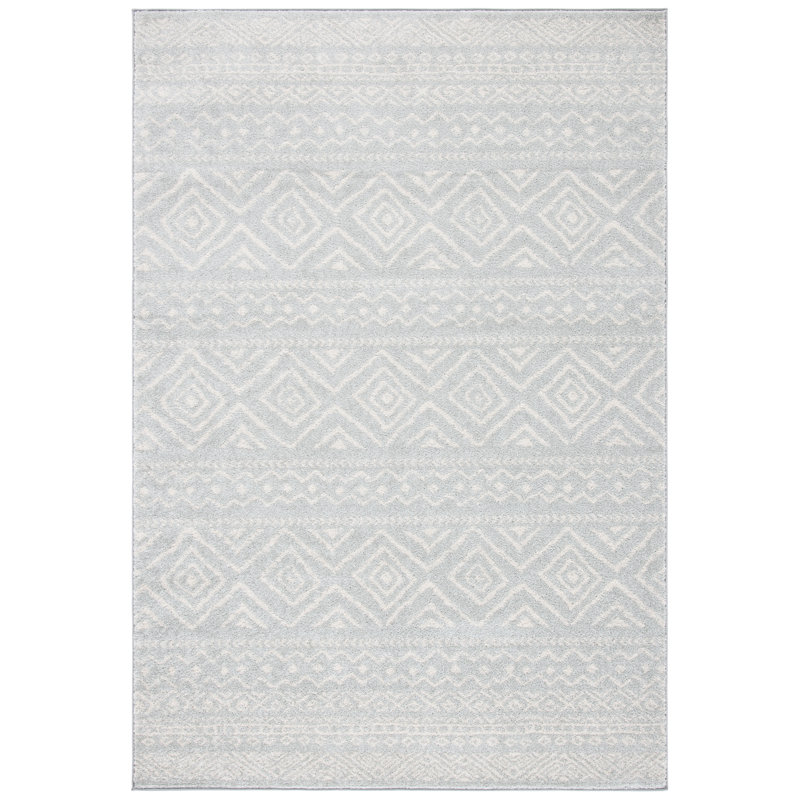 Tapis gris / ivoire Strouse, Rectangle 10 pi x 13 pi