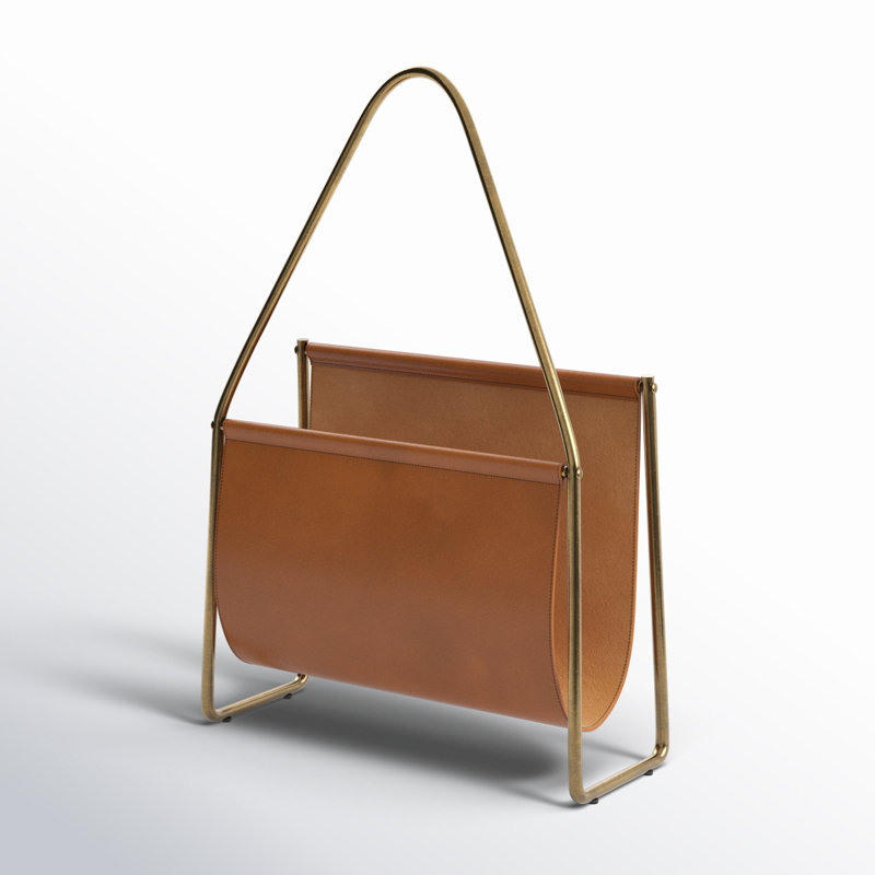 Rupert Leather Magazine Basket