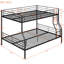 Full Xl Over Queen Metal Bunk Bed, Black - Iron Composition, Space Saving Aspect, Protocols Followed Modern Queen, Made With