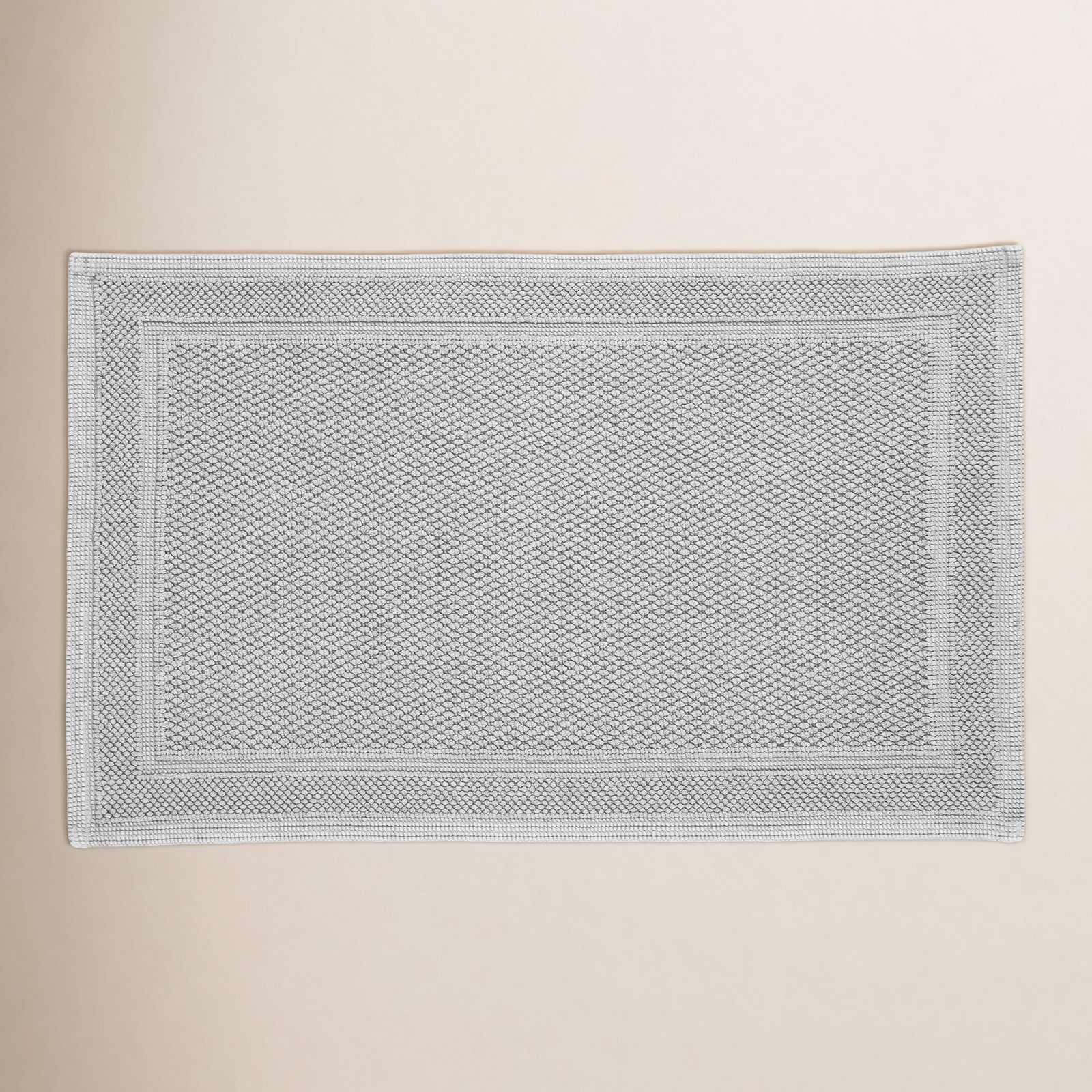 Tanglewood Cotton Non-Slip Bath Rug, Aluminum