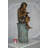 Sitting Girl On Log Reading A Book Bronze Statue -  Size: 19"L X 13"W X 48"H.