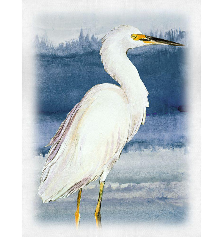 Rosecliff Heights Loreth, Lanie Gallery Wrapped Canvas Art Titled: Blue on Blue Heron II, 18" H x 15" W