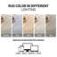 Tapis d'intérieur à poils longs et doux, tissé à la machine, blanc perle, à texture horizontale et à chevrons.-607548600-607548605