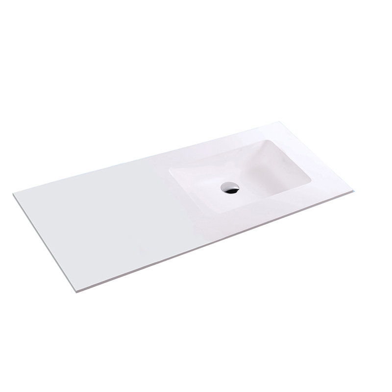 Kubitop 48.5'' W Vanity Top, Matte White, Right