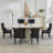 Tufted Upholstered Leather Dining Parsons Chairs-1047791401