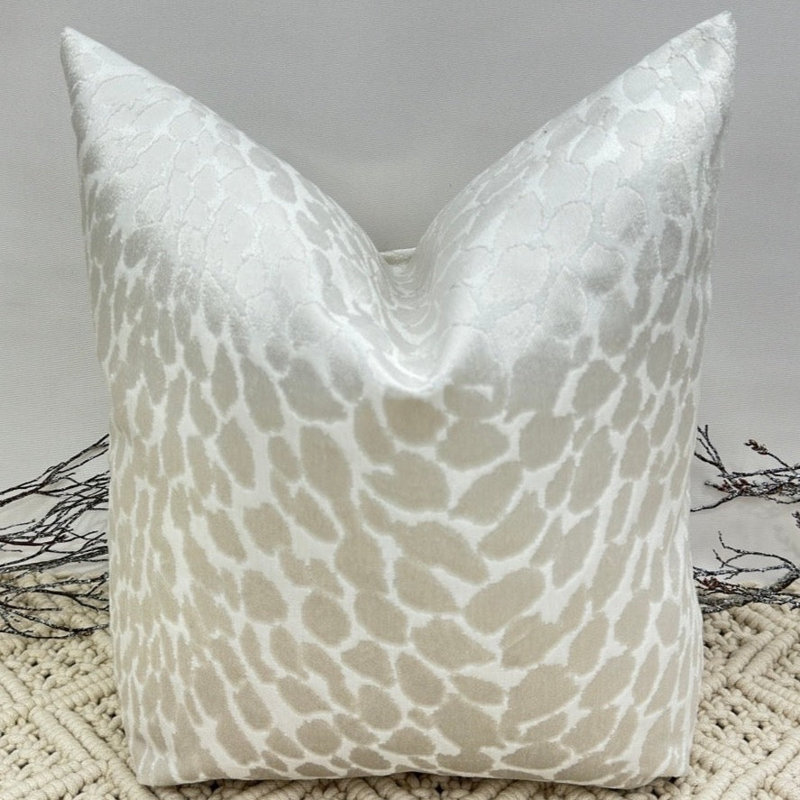 Abstract Square Cushion Cover, Silver