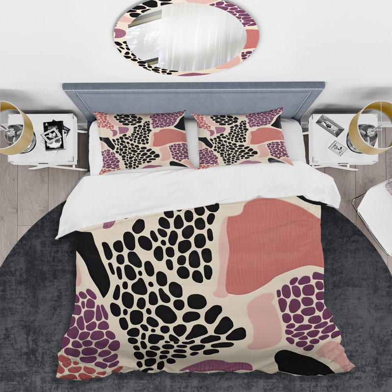 Ensemble de housse de couette Abstract Geometric Tethered Tones 1 - Abstract Geometric, Housse de couette pour très grand lit