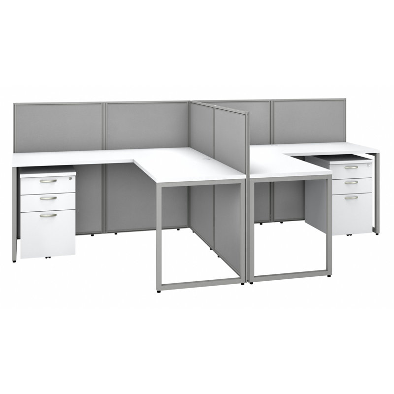 Poste de travail Easy Office - réversible, Blanc pur