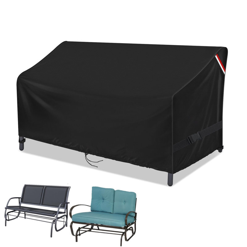 Black Waterproof Heavy Duty Outdoor Loveseat Cover