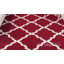 Tapis géométrique rouge / ivoire-1312769459