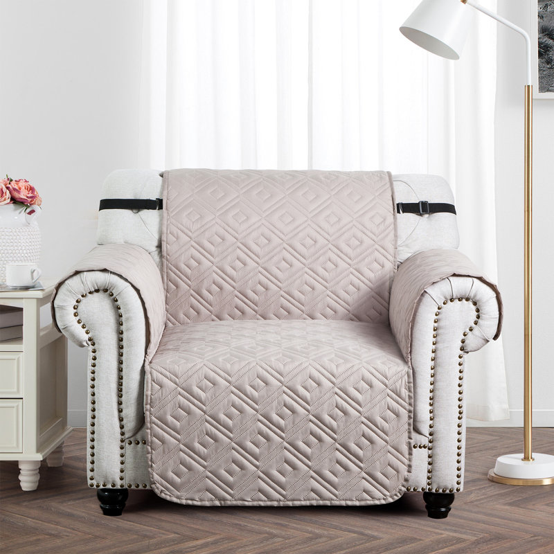 Box Cushion Sofa Slipcover, Beige/Cream