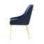 Finition contemporaine - Chaise d'appoint de salle à manger rembourrée bleue Shropshire (ensemble de 2)