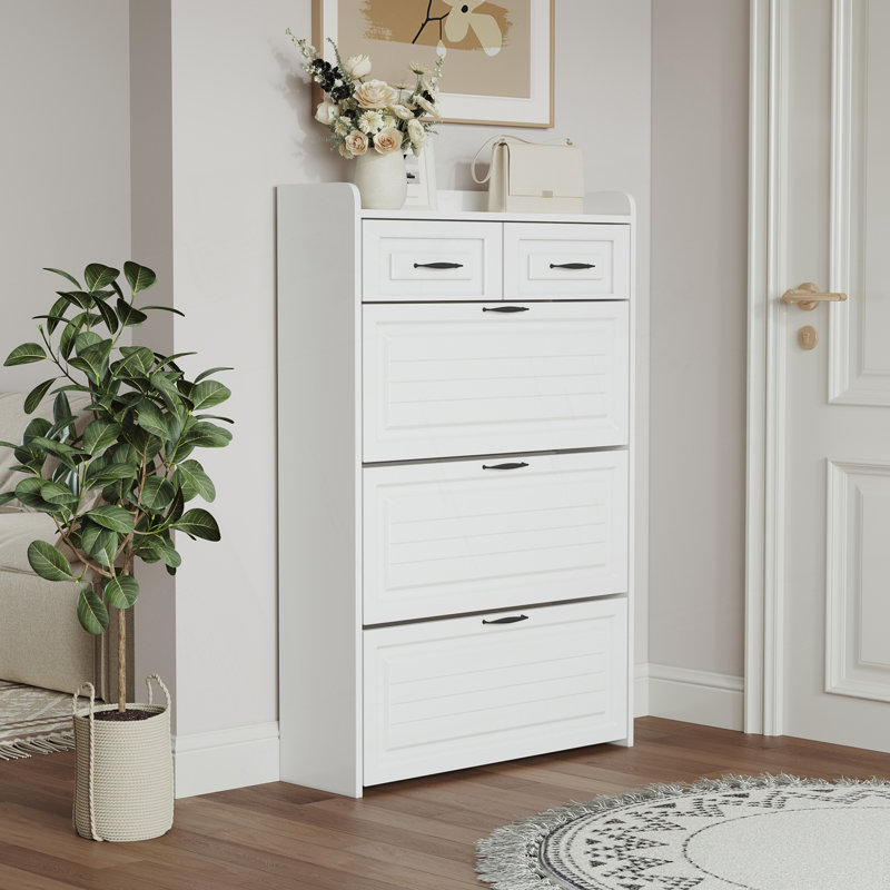 Shoe Cabinet With 3 Doors 2 Drawers
