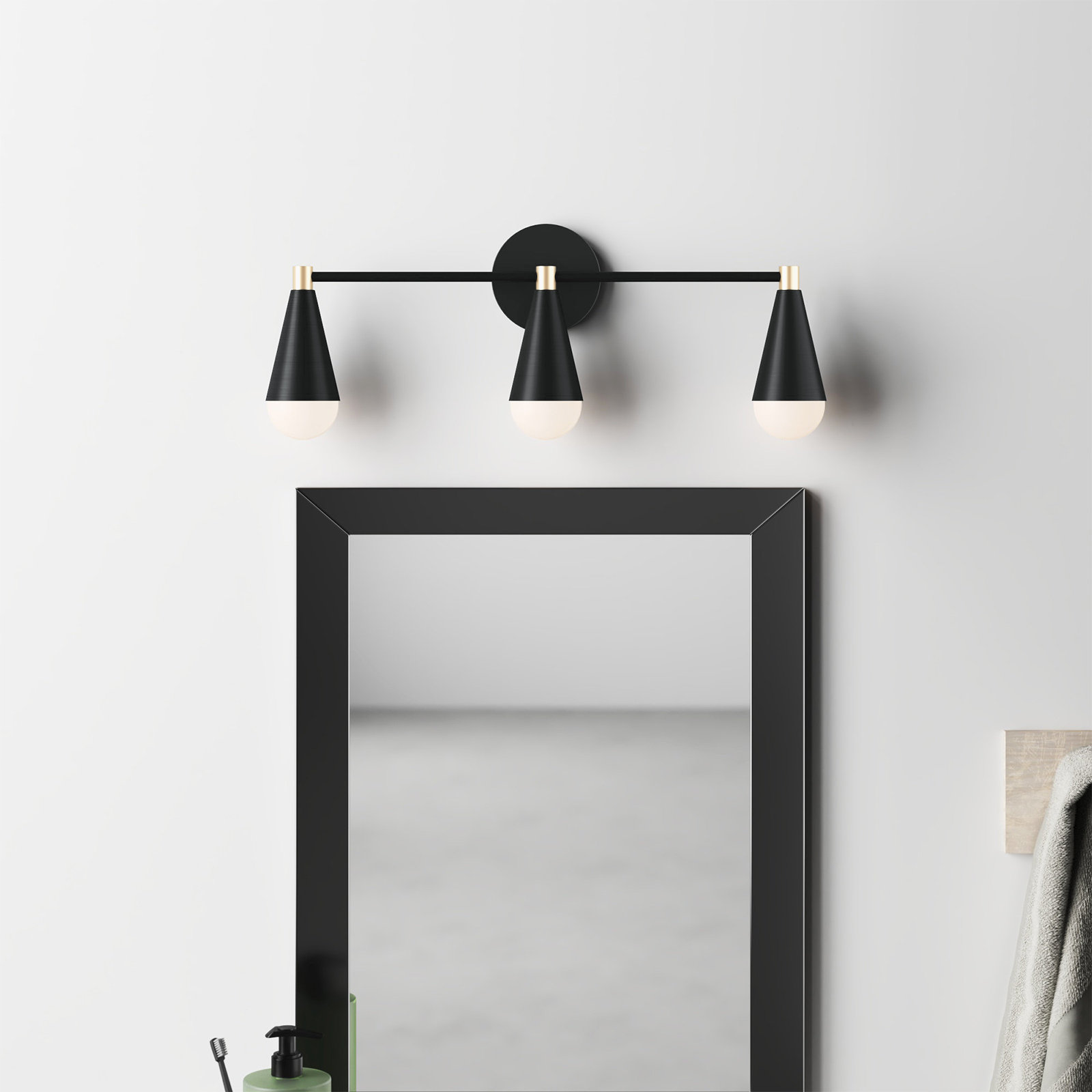 Monroe 3 - Light Dimmable Vanity Light, Yes