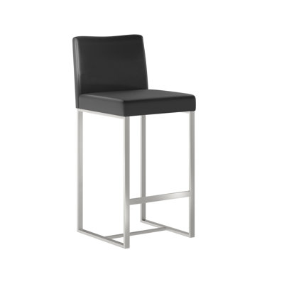 Zanoah Upholstered Counter Stool with Metal Frame