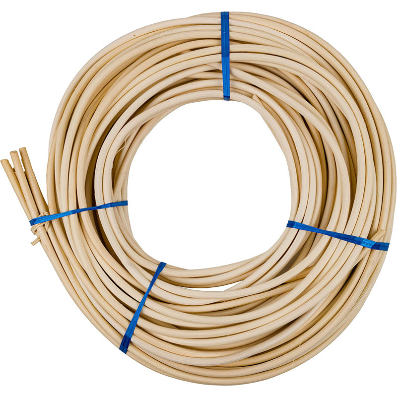 # 10-6.5 mm Round Reed, 1 Pound Coil, Rattan Reed for Basket Weaving and Wicker Furniture Making