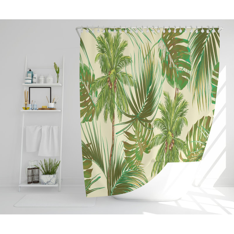 Calana Polyester Shower Curtain Set, 168cm H x 168cm W