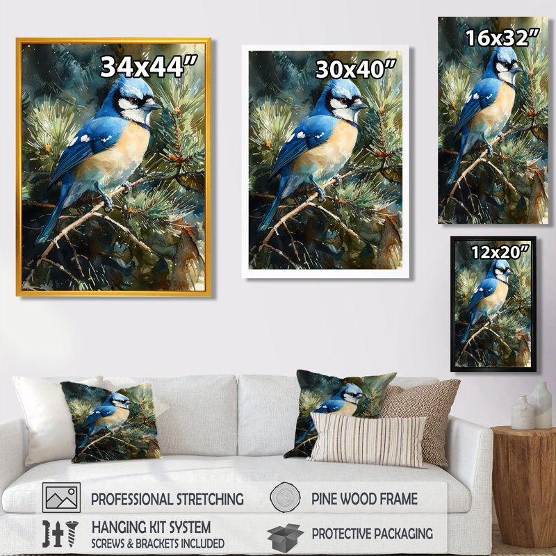Harada - animaux, art mural sur toile, H 60 po x l 28 po, Toile tendue, Ne s’applique pas