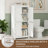 White Bathroom Storage Cabinet  With 4 Doors