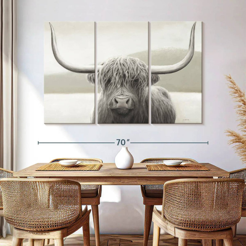 Highland Cow Neutral I, H 42 po x l 65 po