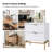Lydon Mid-Century 25'' Tall 2-Drawer End Table with Metal Base and Built-in outlets-87280483
