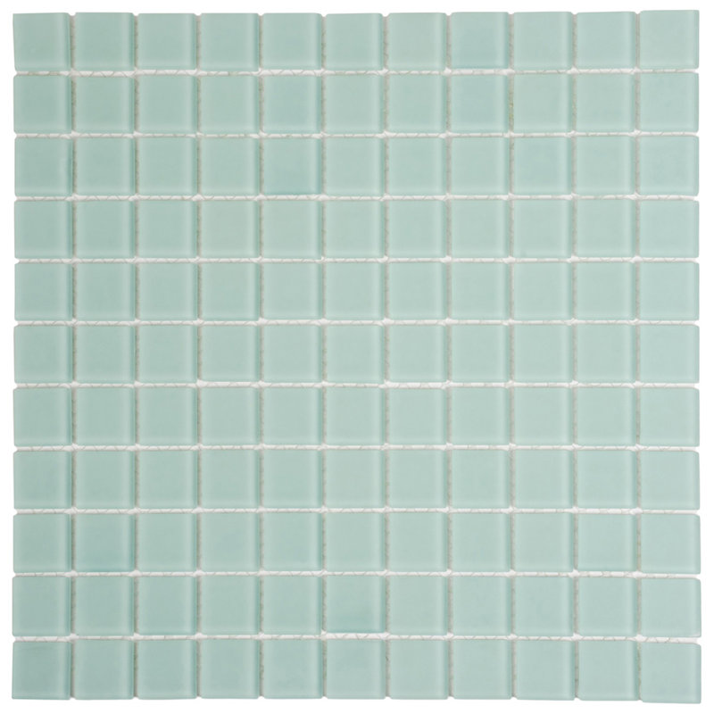 Carreau de mosaïque en verre au fini mat 11,8 po x 11,8 po, Glace