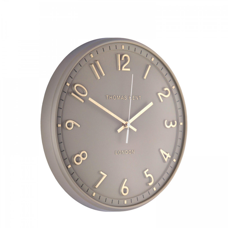 Mellinger PS/Glass Wall Clock, Grey