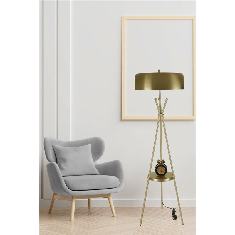 Hueramo 165cm Tripod Floor Lamp, Gold