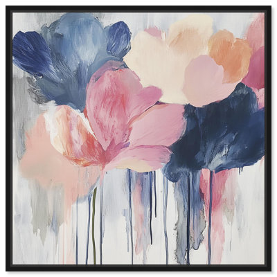 Art Remedy, toile abstraite colorée, larmes de pétales II