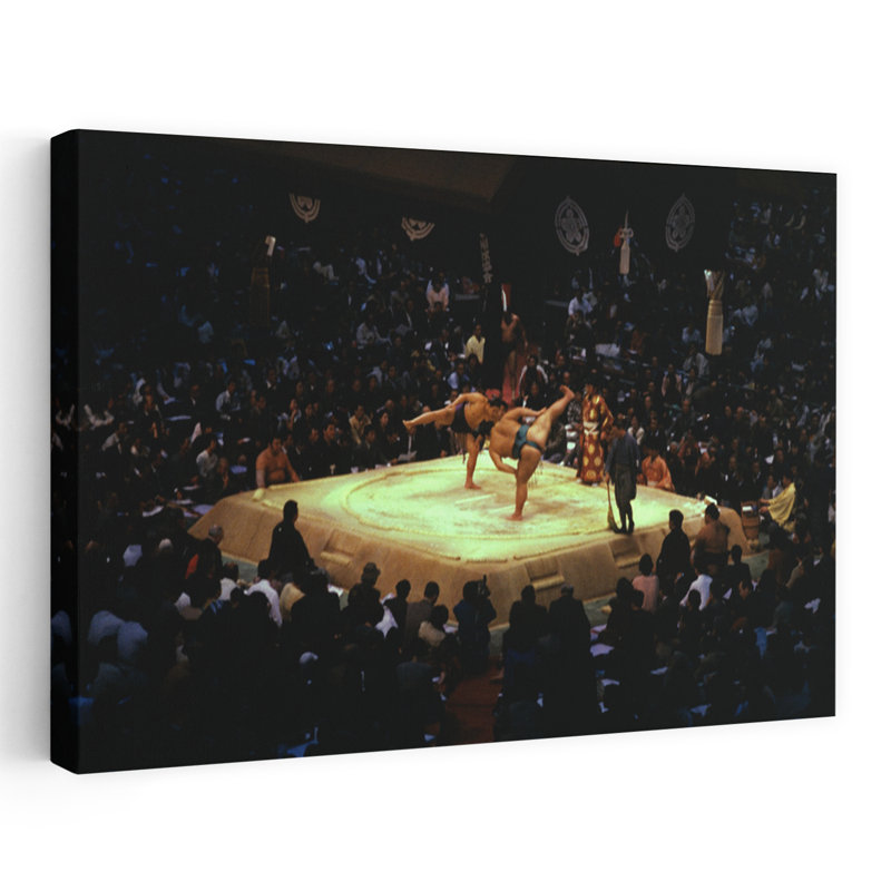 1990S Sumo Wrestling Japan Traditional Wall Art, H 40 po x l 60 po