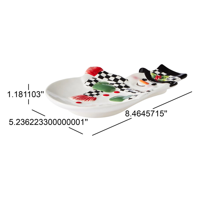 Christmas Tree SNOWMAN DISH