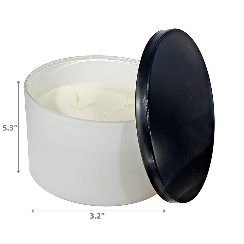Bougie parfumée à 3 mèches de bougie blanche lavande - ensemble de 2, Pot de 140 oz