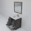 Ensemble de meuble-lavabo décalé à droite 36 po x P 22 po jacques, robinet et miroir 34 po.-66637674-90700291