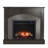 Red Barrel Studio® 45.5 " W Brown Silver Electric Fireplace with BTU 5100