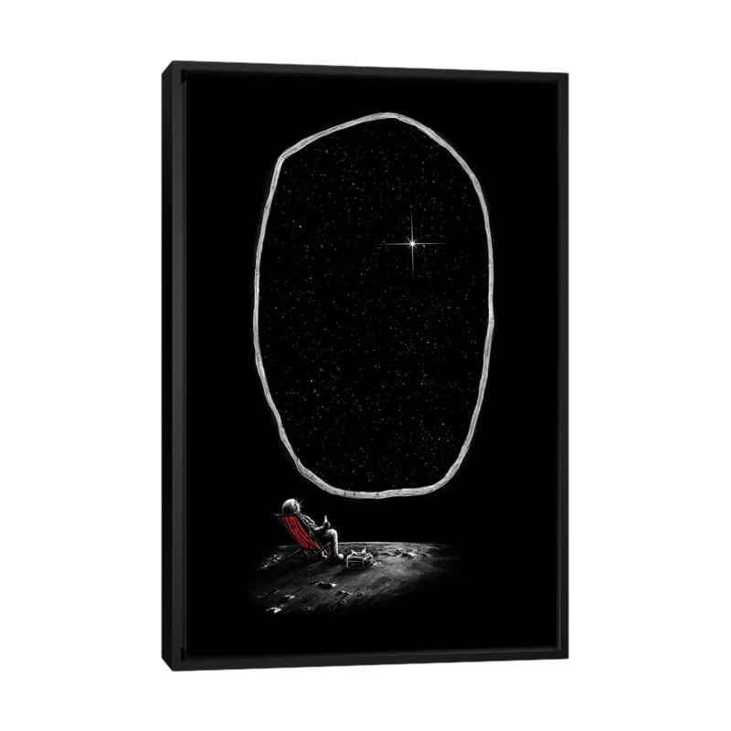 Espace refroidir par impression sur toile Nicebleed, H 26 po x l 18 po x P 1,5 po, Toile avec cadre noir, Pas de tapis