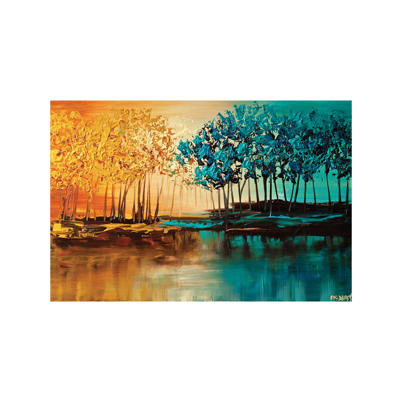 Eden by Osnat Tzadok - Wrapped Canvas Painting, 101.6 cm H x 66.04 cm W x 3.175 cm D