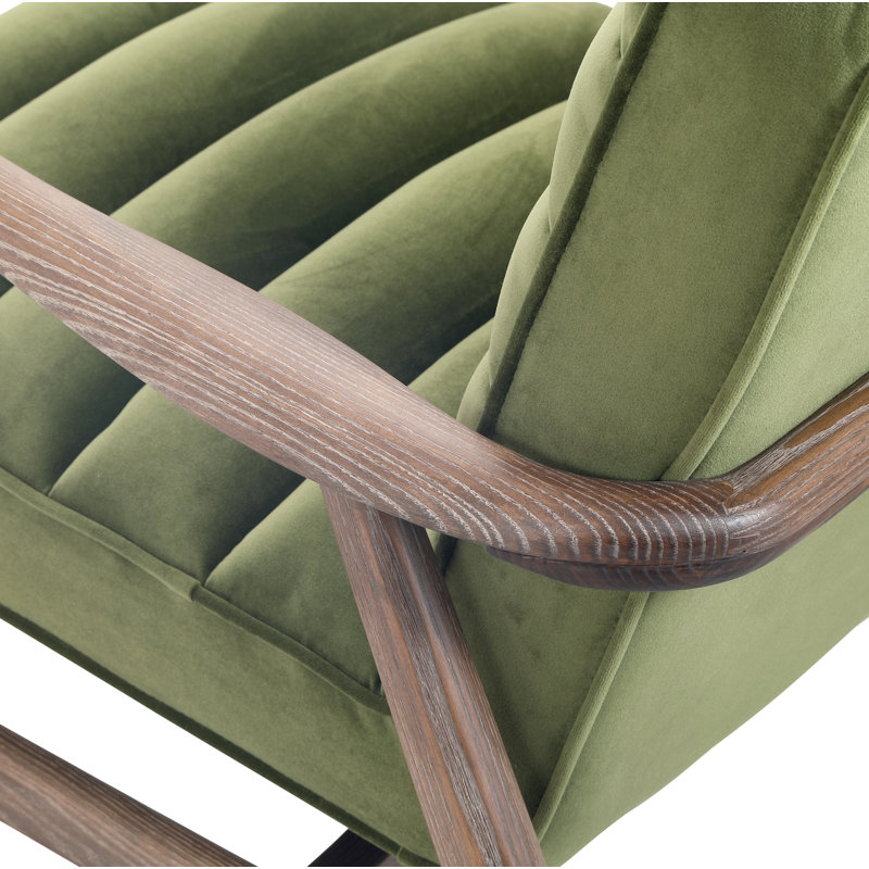 Upholstered Armchair, Green