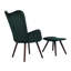 Acantha Velvet Accent Chair with Footstool-1117332184