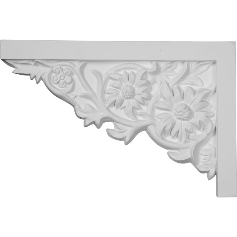 Grand support d'escalier floral, gauche