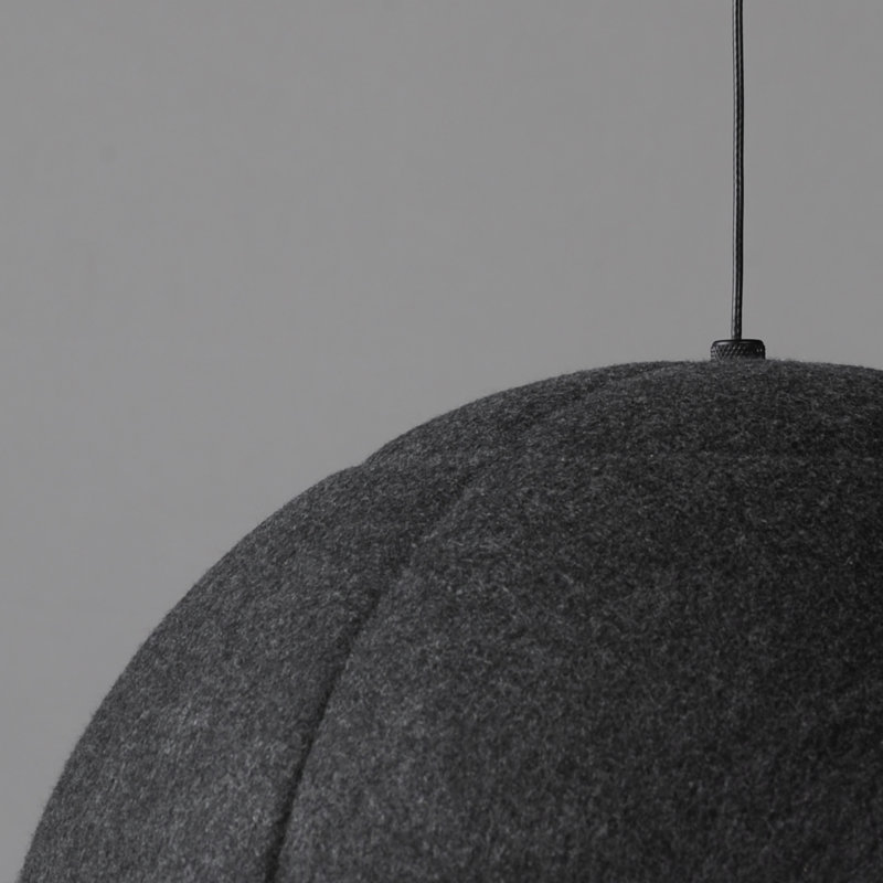 Luminaire suspendu simple Nava, Gris foncé