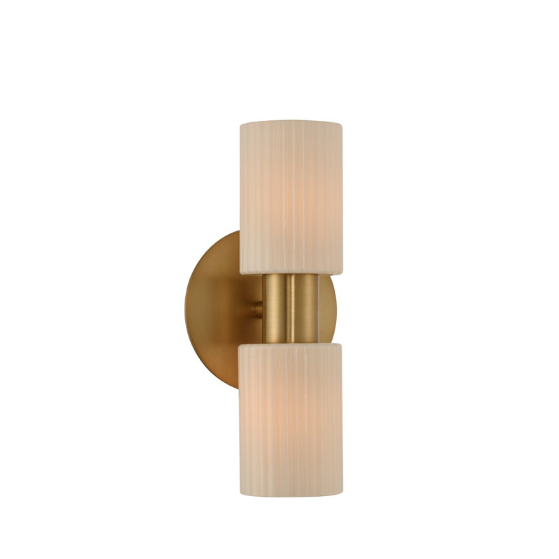 Harlowe 2 LT Winter Brass Wall Sconce Kalco