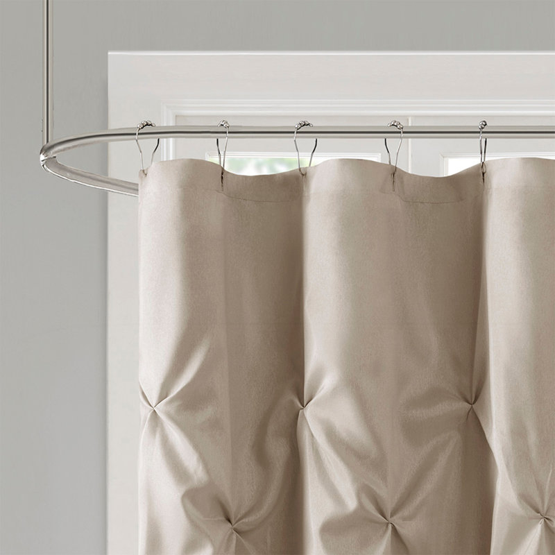 Rideau de douche capitonné semi-transparent, Taupe
