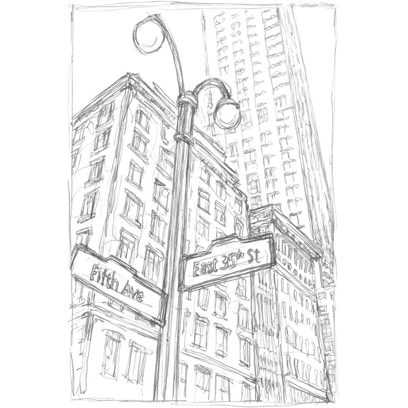 NY Intersection I by Ethan Harper - Wrapped Canvas Print, 76cm H x 51cm W