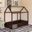 Wood Bed House Bed Frame With Fence-207616643-207616654