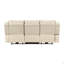 Canapé inclinable électrique avec table et ceinture à DEL beige